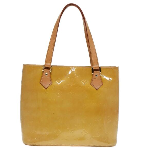 LOUIS VUITTON Monogram Vernis Houston Hand Bag Beige M91004 - Picture 3 of 13